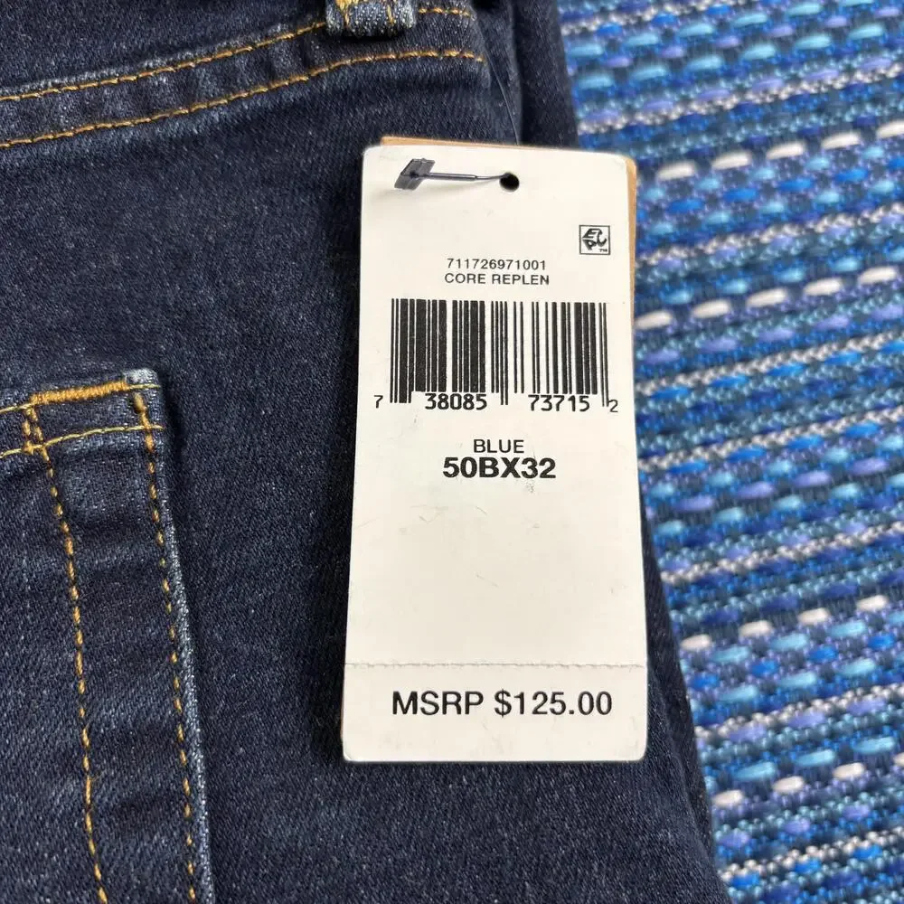Polo Ralph Lauren Jeans Mens 50x32 Blue Hampton Relaxed Straight Stretch Denim